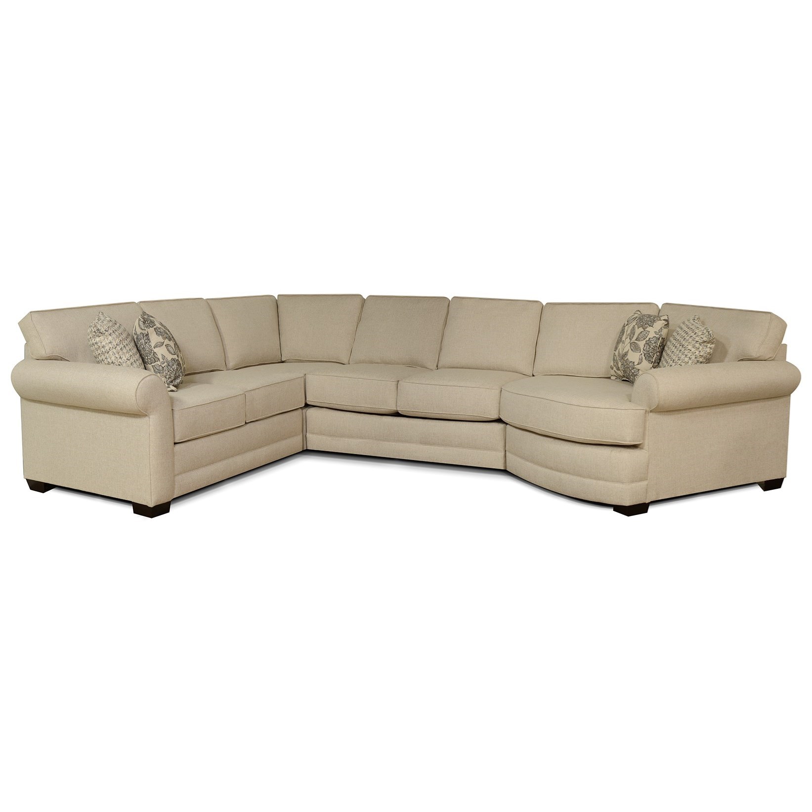 England Brantley 5 Seat Sectional Sofa with Cuddler Sheely's